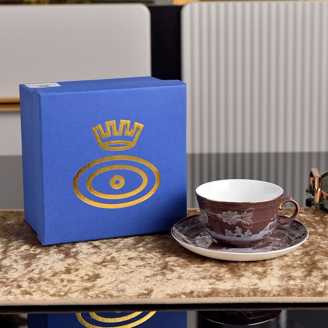 Ginori Single tea cup Dark Brown - Ginori Cups | Buy Online in UAE
